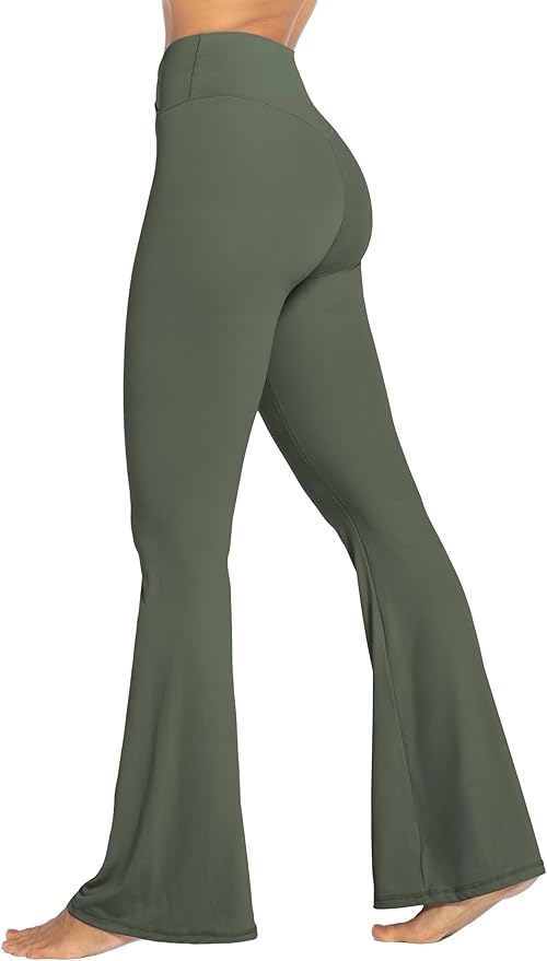 Sunzel Flare Leggings, Crossover Yoga Pants with Tummy Control, High-Waisted and Wide Leg