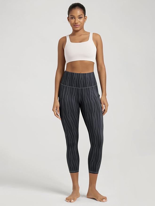 ODODOS Women's High Waisted Yoga Leggings with Pockets, Tummy Control Non See Through Workout Athletic Running Yoga Pants