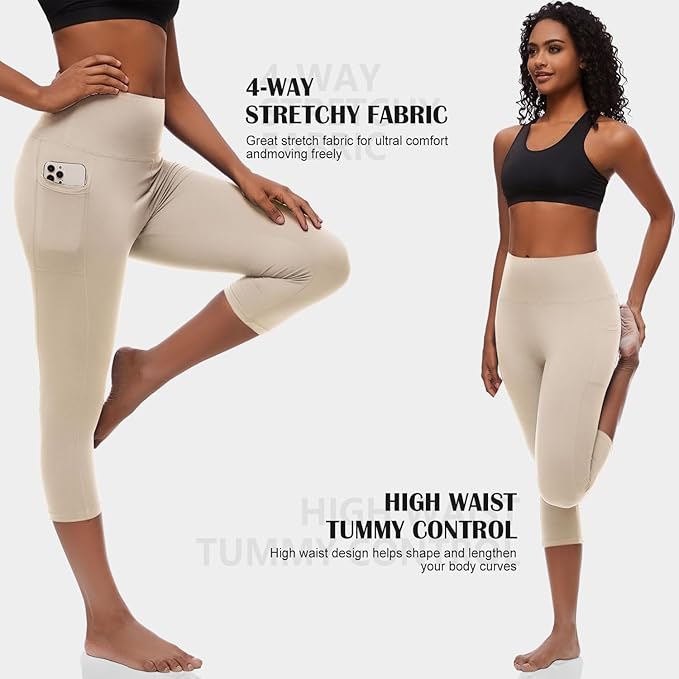 FULLSOFT Buttery Soft Leggings for Women - High Waisted Tummy Control No See Through Workout Yoga Cycling Tights Pants