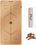 YOTTOY Yoga Mat,Non-Slip Hot Yoga Mat with Anti-Tear Design and Friendly Natural Rubber Mat with Strap and Bag