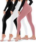 3 Pack Leggings for Women-No See-Through High Waisted Tummy Control Yoga Pants Workout Running Legging