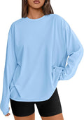 Trendy Queen Womens Spring Tops Oversized Long Sleeve T Shirts 2026 Basic Tee Fall Casual Workout Y2K Clothes