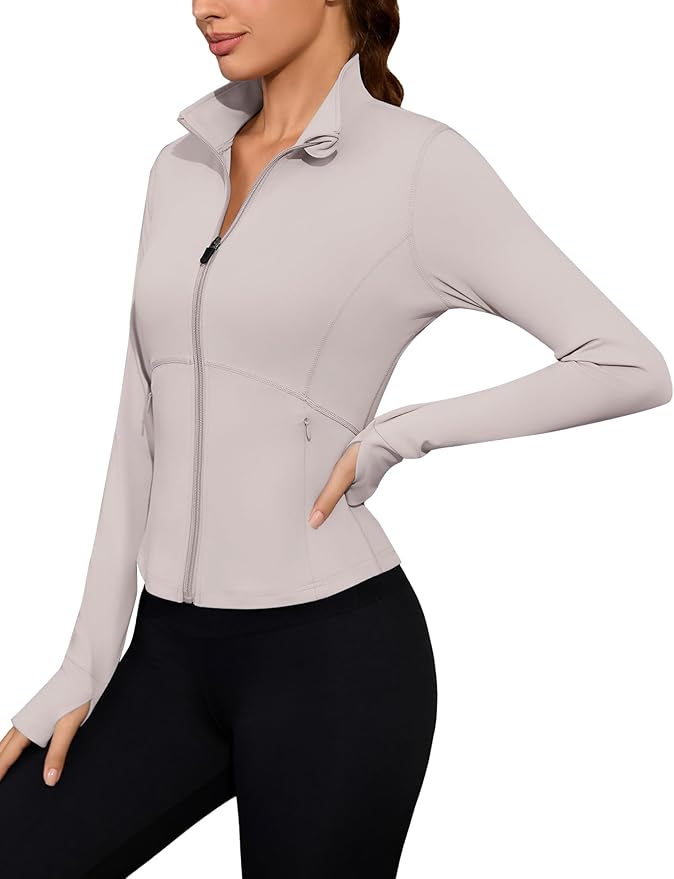 Avoogue Women Lightweight Active Jacket Full Zip Workout Running Yoga Athletic Outerwear with Pockets