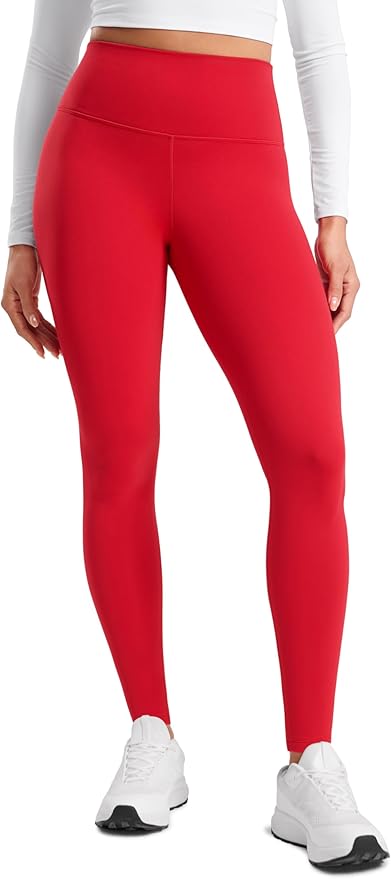 CRZ YOGA Matte Thermal Fleece Lined Leggings 28'' - Casual Lounge Workout Womens Yoga Full Length Pants Winter Warm