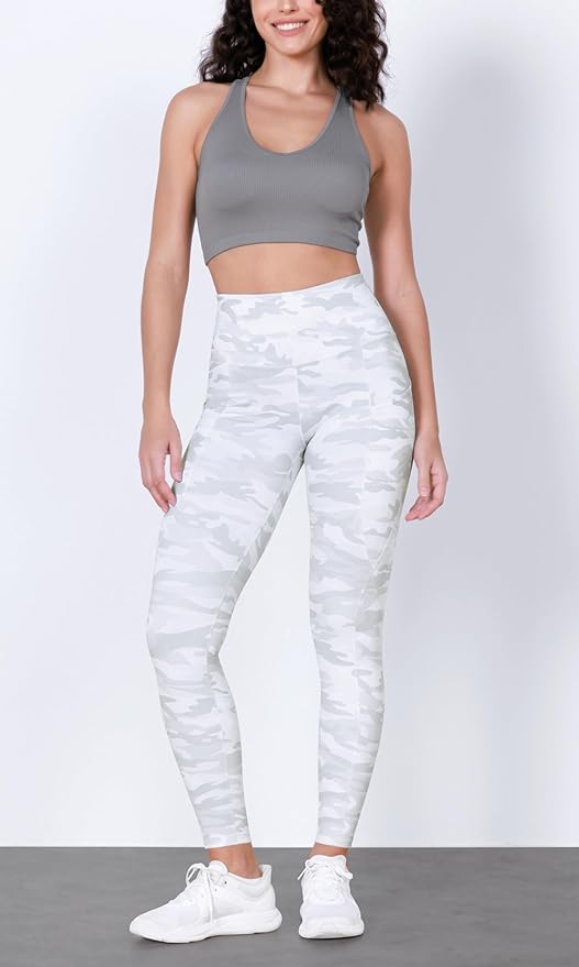 ODODOS Women's High Waisted Yoga Leggings with Pockets, Tummy Control Non See Through Workout Athletic Running Yoga Pants