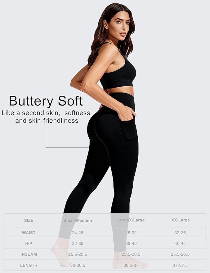 Bluemaple High Waisted Leggings for Women - Tummy Control Pants Non See Through Workout Soft Yoga Pants for Running Plus Size