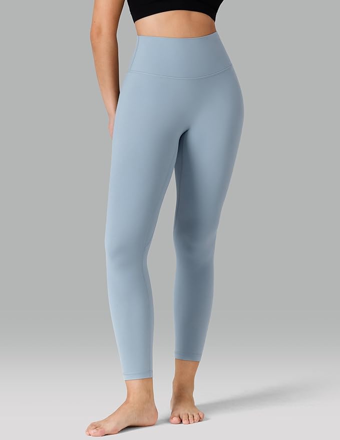 Colorfulkoala Dreamlux No Front Seam Leggings for Women 25"/28" Inseam, High Waisted Buttery Soft Yoga Pants
