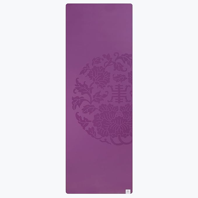 Gaiam Dry-Grip Yoga Mat - 5mm Thick Non-Slip Exercise & Fitness Mat for Standard or Hot Yoga, Pilates and Floor Workouts - Cushioned Support, Non-Slip Coat - 68 x 24 Inches
