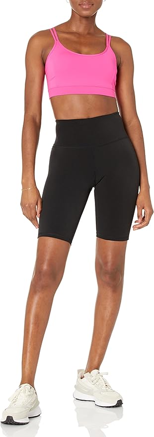 Amazon Essentials Women's Padded Comfy Sports Bra - Active Sculpt Strappy Back