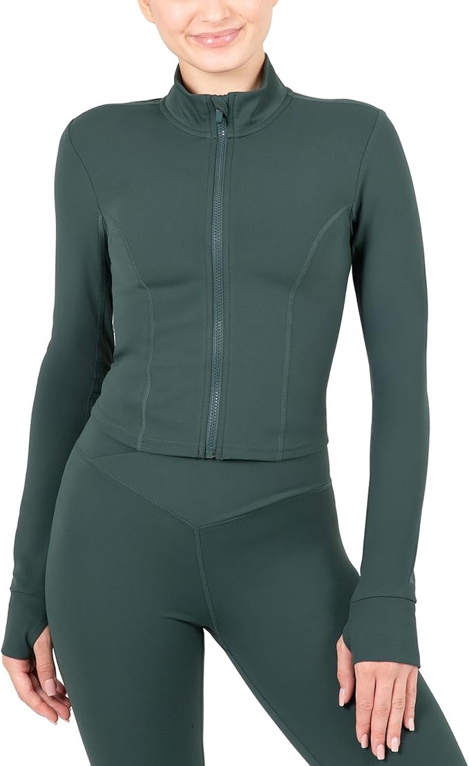 YITTY Active Women's Ultraluxe Full Zip Jacket, Athleisure, 4-Way-Stretch, Thumbholes