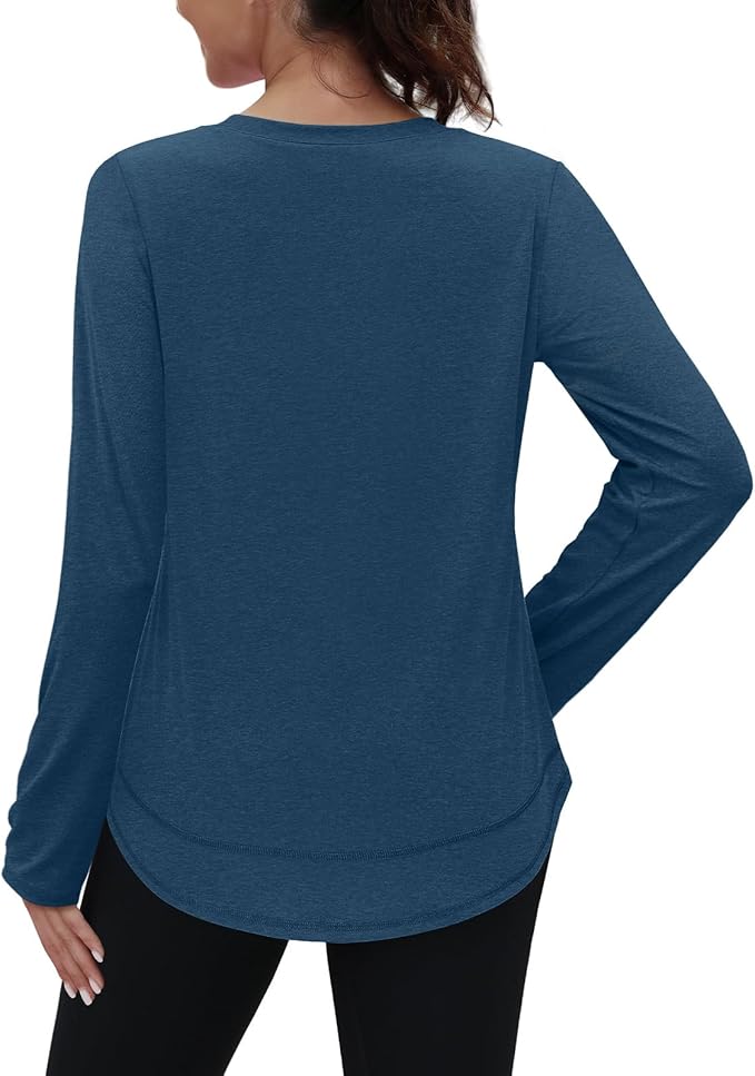 XIEERDUO Women's Workout Tops Long Sleeve Quick Dry Shirts for Hiking Running S-3XL