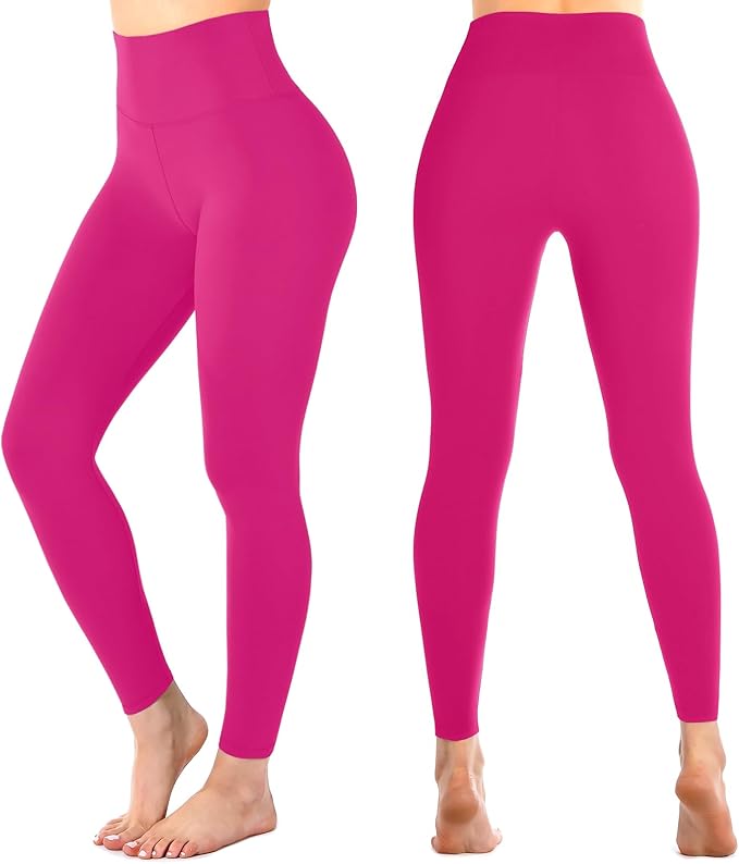 Leafigure High Waisted Leggings for Women- Soft No See-Through Yoga Pants for Gym Workout Running