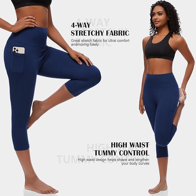FULLSOFT Buttery Soft Leggings for Women - High Waisted Tummy Control No See Through Workout Yoga Cycling Tights Pants