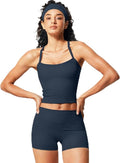 JNINTH Padded Sports Bra Tank Workout Sets for Women Matching High Waist Shorts Gym Yoga Active Wear Outfits