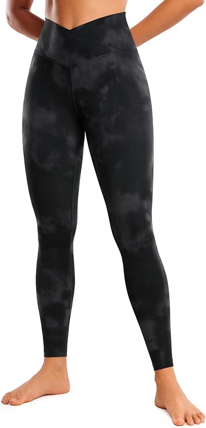 CRZ YOGA Butterluxe Crossover Waist Leggings 28" - Criss Cross Full Length Workout Athletic Womens Yoga Pants