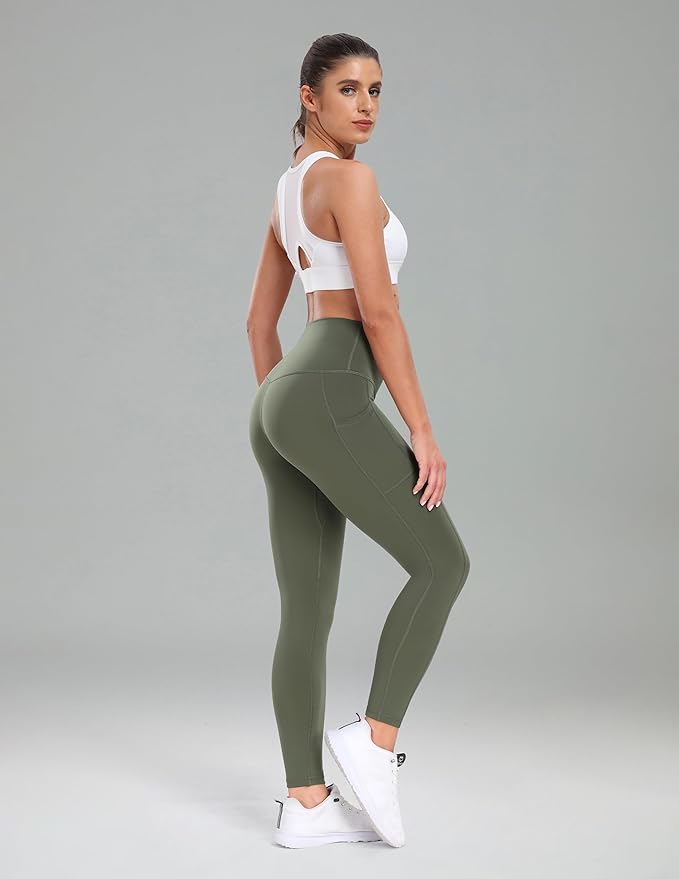 Colorfulkoala Women's High Waisted Yoga Pants 7/8 Length Leggings with Pockets