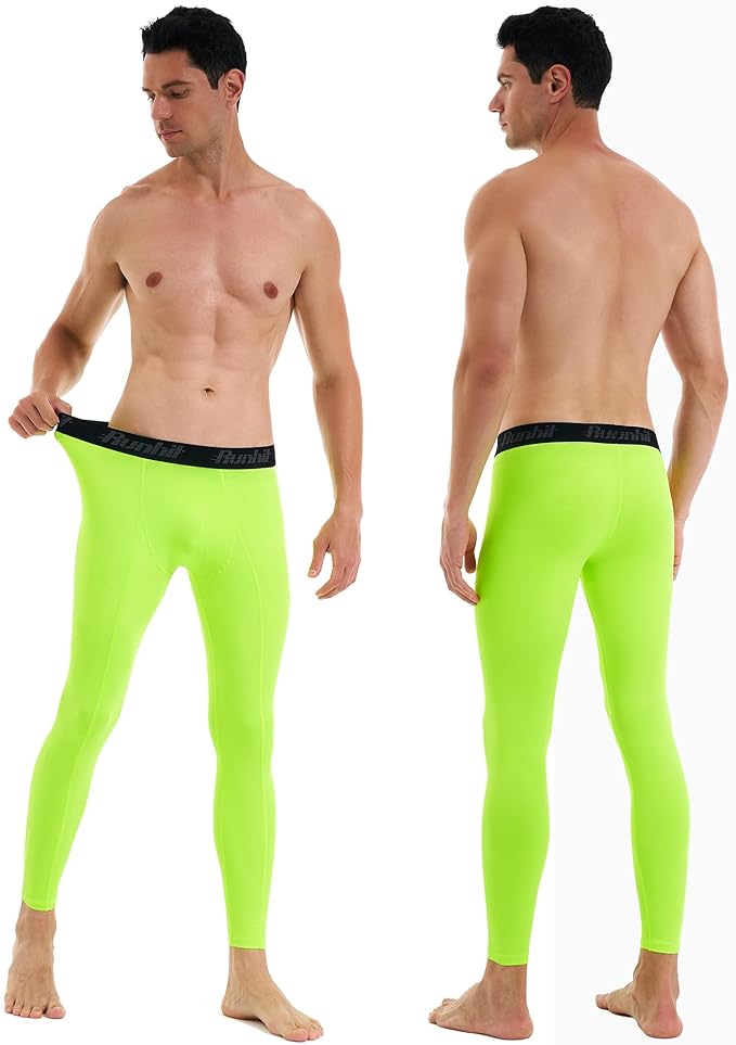 Runhit Men’s Compression Pants Running Tights Workout Leggings Athletic Base Layer Pants for Sports Yoga Basketball