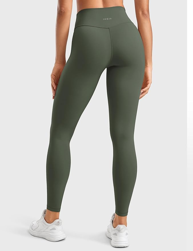 INGIA Womens High Waisted No Front Seam Lounge Yoga Legging 25" Workout Tummy Control Gym Yoga Pants