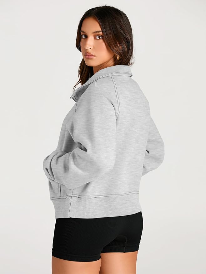 AUTOMET Womens Sweatshirts Half Zip Cropped Pullover Fleece Quarter Zipper Hoodies 2026 Fall Fashion Outfits Clothes