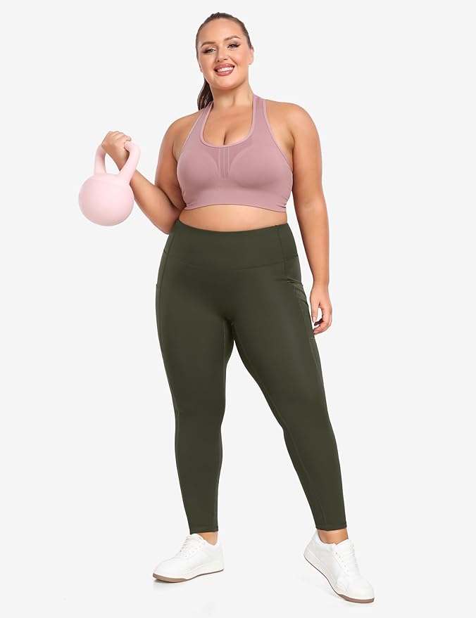 Heathyoga X-6XL Plus Size Leggings for Women with Pockets Tummy Control Plus Size Yoga Pants High Waist Workout Clothes