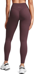 INGIA Womens High Waist No Front Seam Scrunch Butt Leggings Workouts 25 Inches V-Back Scrunch Booty Gym Yoga Pants