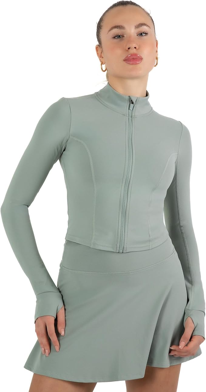 YITTY Active Women's Ultraluxe Full Zip Jacket, Athleisure, 4-Way-Stretch, Thumbholes