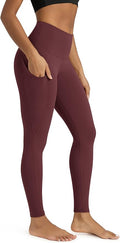 ODODOS Women's High Waisted Yoga Leggings with Pockets, Tummy Control Non See Through Workout Athletic Running Yoga Pants