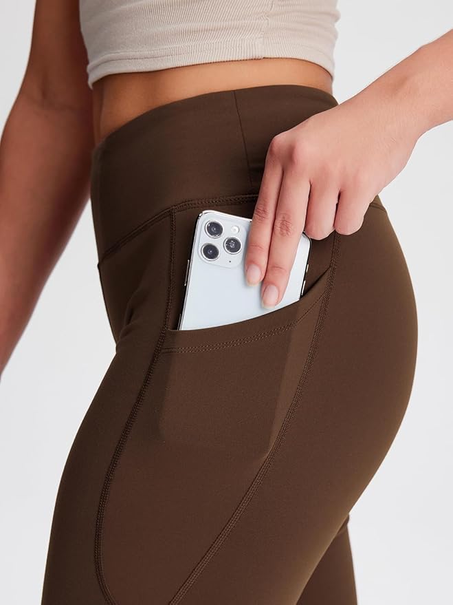 Yogipace Petite/Regular/Tall Women's Bootcut Yoga Pants with Side Pockets, Flare Leggings for Travel, Lounge & Everyday Wear
