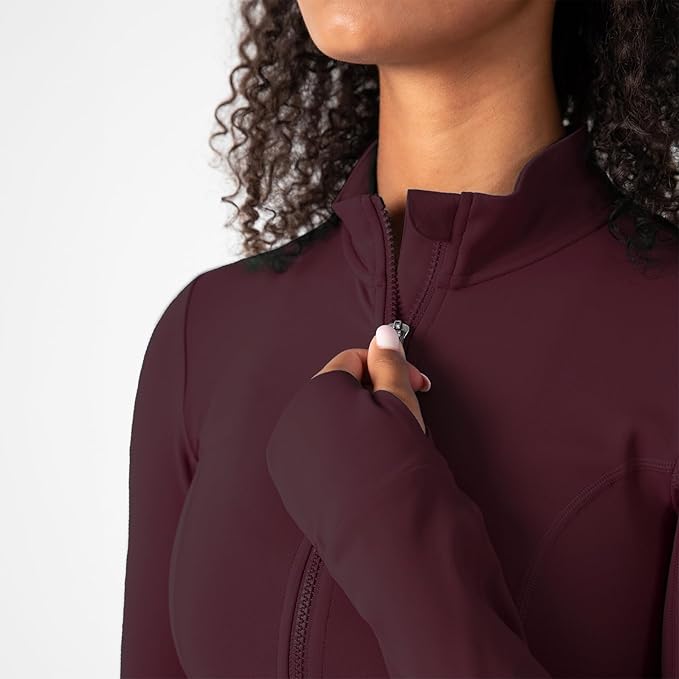 YITTY Active Women's Ultraluxe Full Zip Jacket, Athleisure, 4-Way-Stretch, Thumbholes