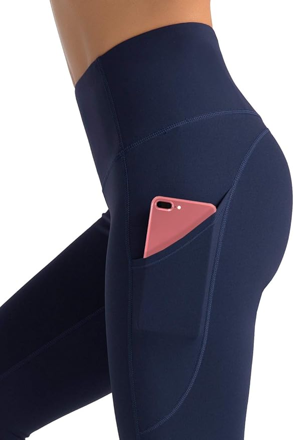 Dragon Fit High Waist Yoga Leggings with 3 Pockets,Tummy Control Workout Running 4 Way Stretch Yoga Pants