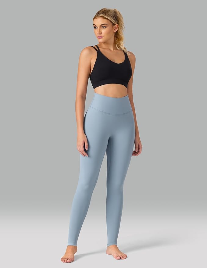 Colorfulkoala Dreamlux No Front Seam Leggings for Women 25"/28" Inseam, High Waisted Buttery Soft Yoga Pants
