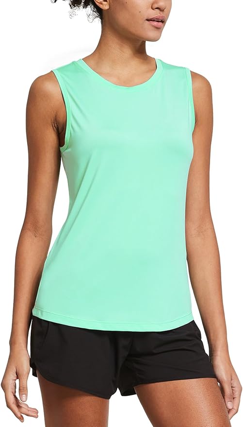 baleaf Workout Tank Tops for Women Sleeveless Running Athletic Loose Fit Yoga Tops Active Shirts Sports Gym Exercise