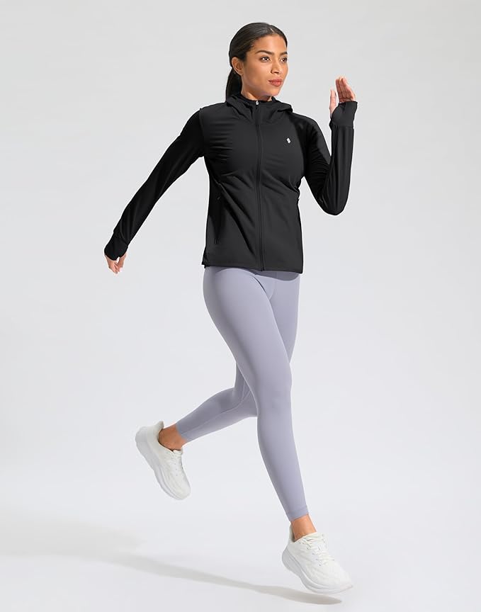 Soothfeel Women's UPF 50+ Sun Protection Hoodie Jacket Lightweight Long Sleeve Sun Shirt for Women with Pocket Hiking Outdoor