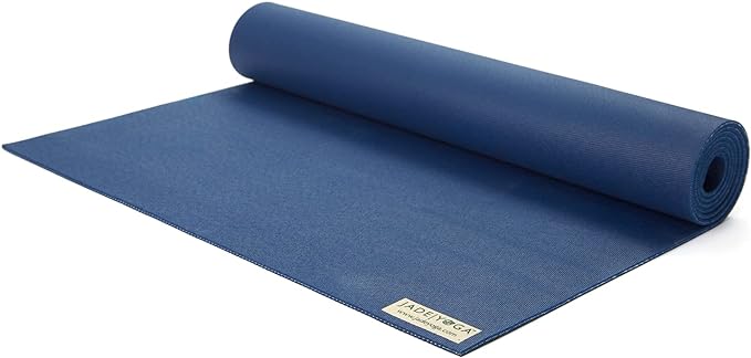 JadeYoga Harmony Yoga Mat - Durable & Thick Gym Fitness Mat, Non-Slip Natural Rubber Yoga Mat - Home Exercise & Stretching Mat, Workout Mat - Yoga, Pilates & Meditation for Women & Men