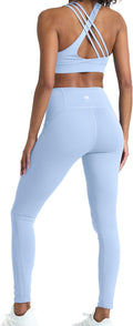 POPSUGAR 2 Piece Workout Sets for women, High Waist Leggings and Sports Bra Yoga Set Matching Gym Pilates Running Work Outfit