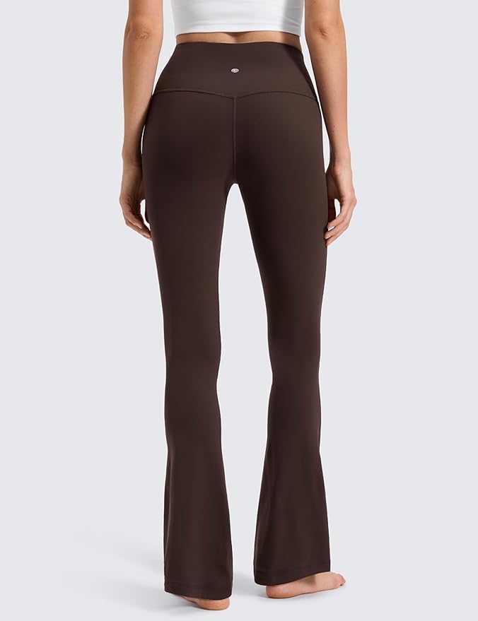 CRZ YOGA Butterluxe Mini Flared Leggings 30"/31.5"/33'' - High Waist Bootcut Casual Lounge Women Yoga Pants with Pocket