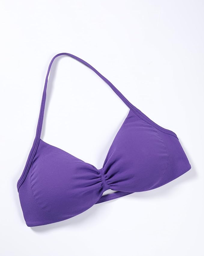 AUROLA Influence Strappy Bra Sports Bras for Women, Backless Padded Impact Strappy Bra Workout Gym Yoga with Removable Cups