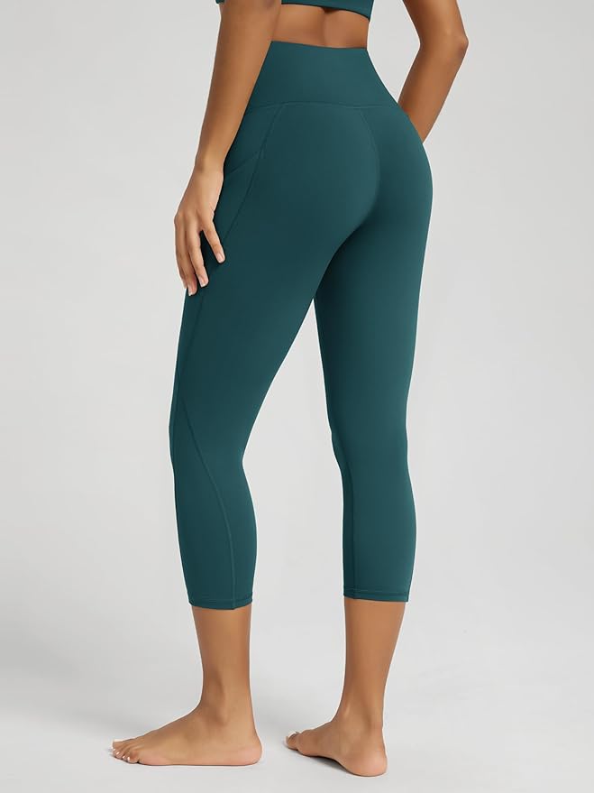 ODODOS Women's High Waisted Yoga Leggings with Pockets, Tummy Control Non See Through Workout Athletic Running Yoga Pants