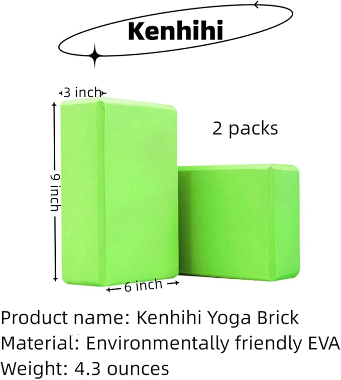 Yoga Block - Unsupported Latex Eva foam - Soft non slip surface with bevel for yoga, pilates, meditation - Yoga accessories for stability, balance and deep stretching