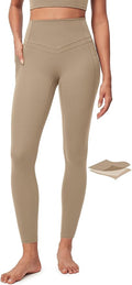 IUGA Compression Leggings with Pockets for Women Tummy Control Leggings No Front Seam Workout High Waist Yoga Pants