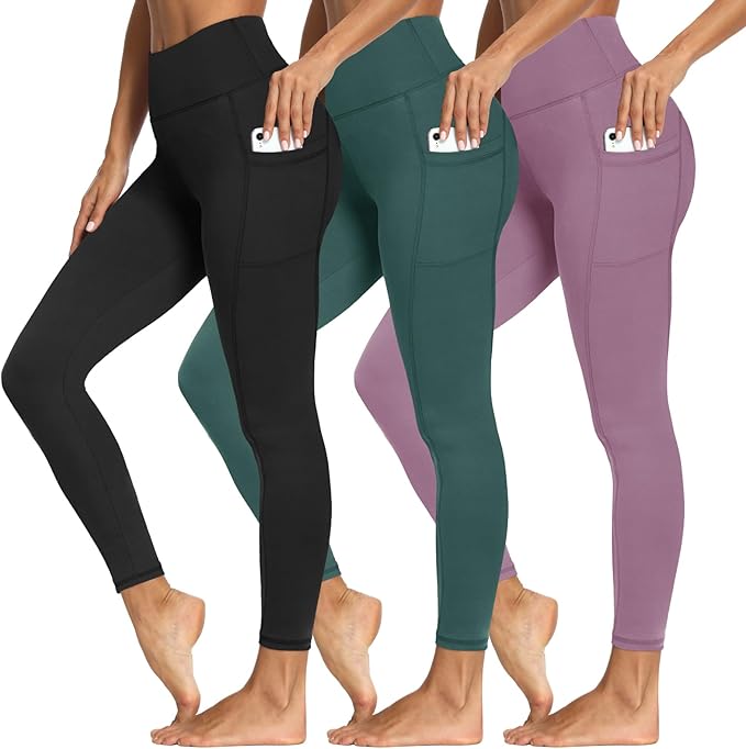 High Waisted Leggings for Women - Soft Athletic Tummy Control Yoga Pants for Cycling Dance Tights