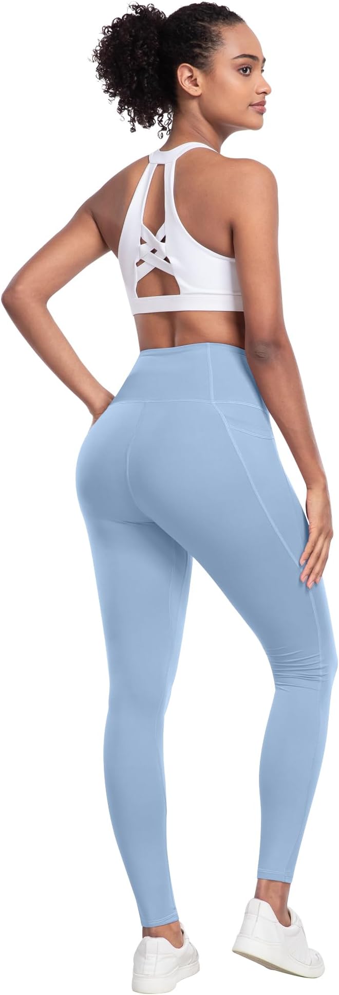 LZYVOO Leggings with Pockets for Women, 6 Packs Soft High Waisted Tummy Control Workout Yoga Pants