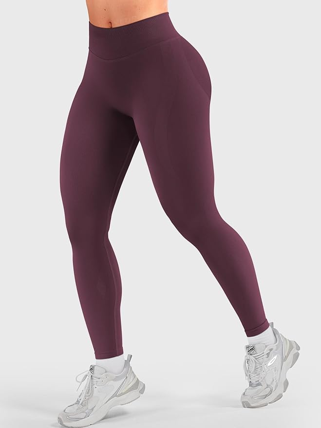 YEOREO Butt Lifting Leggings for Women Seamless Hidden Scrunch Workout Leggings 24" Baderiy Gym Yoga Booty Pants