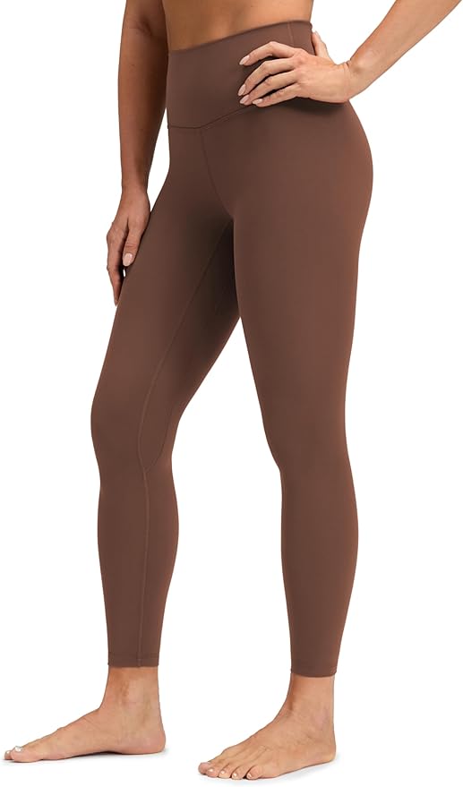 CRZ YOGA Brushed Naked Feeling Workout Leggings 25" - High Waisted Gym Compression Tummy Control Womens Yoga Pants