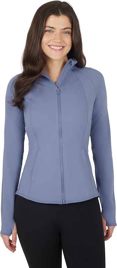 Yogalicious Womens Ultra Soft Lightweight Full Zip Yoga Jacket with Pockets