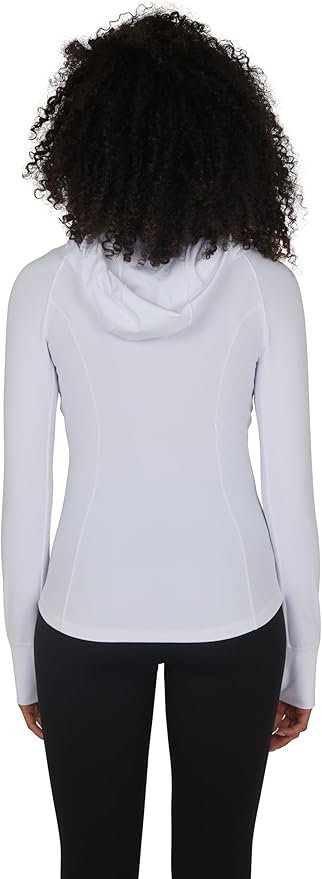 Yogalicious Full-Zip Lightweight Hooded Running Workout Yoga Lux Jacket with Pockets