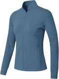 BGOWATU Women's Workout Jacket Lightweight Zip up Running Athletic Jackets with Thumb Holes