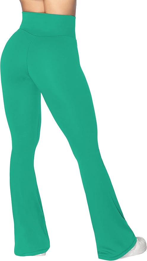 Sunzel Flare Leggings, Crossover Yoga Pants with Tummy Control, High-Waisted and Wide Leg