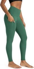 ODODOS Women's High Waisted Yoga Leggings with Pockets, Tummy Control Non See Through Workout Athletic Running Yoga Pants