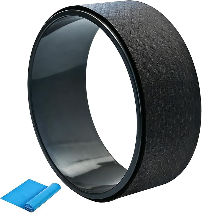 NGT Yoga Wheel 13 inch Yoga Wheel for Back Pain Strongest and Most Comfortable Dharma Yoga Prop Wheel with Free Yoga Bands